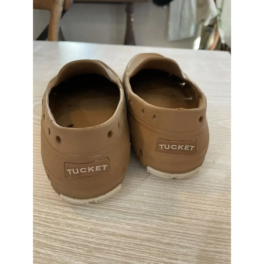 Tucket Giller Deck Boat Driving Shoes Mens Size 9 Cognac & Vanilla New‎ laces